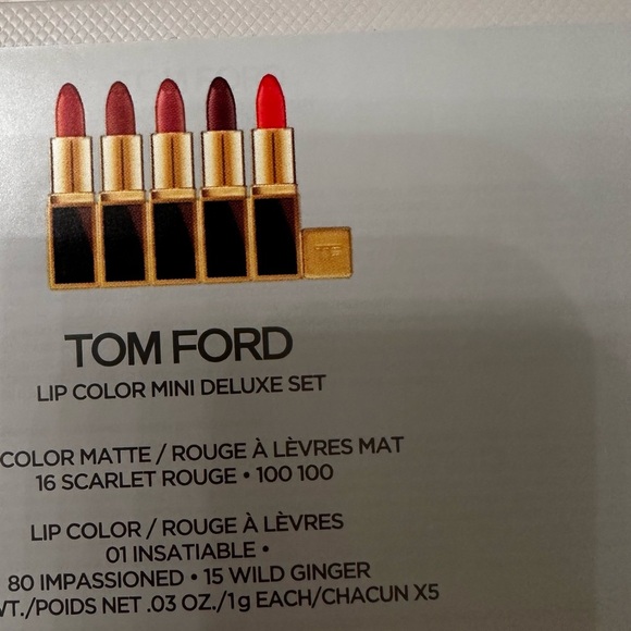 Tom Ford different shades of Red Lip Color Mini Deluxe Set brand new with tag - Picture 3 of 3